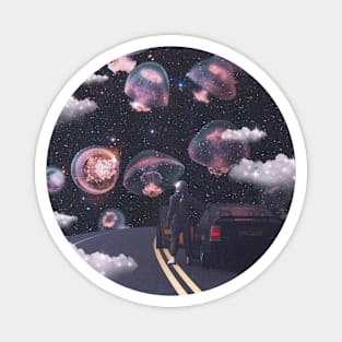 Cosmic Jellyfish Highway Magnet